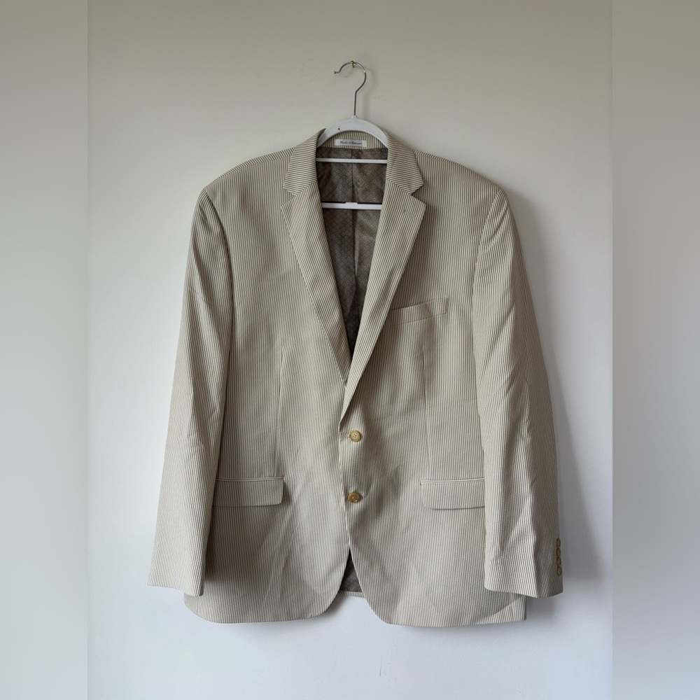 Ralph Lauren Cream Stripes Sport Coat 48L